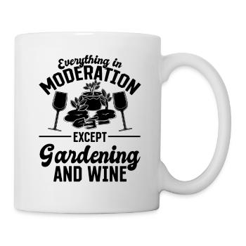 Jardinage - Tout avec modération sauf le jardin - Mug blanc - blanc - Droite