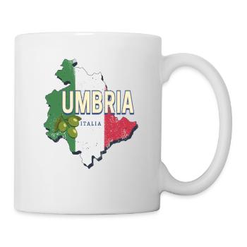 Carte murale de la région de l’Ombrie en Italie Souvenir vintage - Mug blanc - blanc - Droite