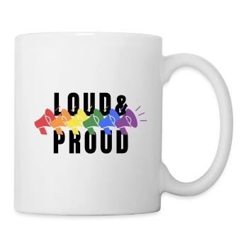 PRIDE Loud and PROUD black - Tasse - Weiß - Rechts