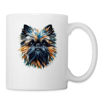 Polygon Art Brüssel Griffon Griffon Bruxellois - Tasse - Weiß - Rechts