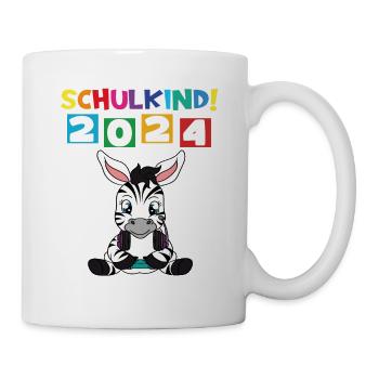 Schulkind 2024 Einschulung Schulanfang - Tasse - Weiß - Rechts