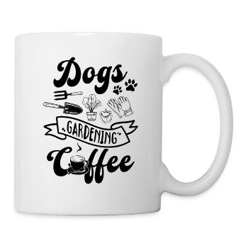 Café de jardinage pour chiens - Amateur de plantes de jardinage amateur - Mug blanc - blanc - Droite