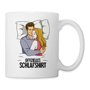 Partenaire officiel de la chemise de nuit - Mug blanc - blanc - Droite