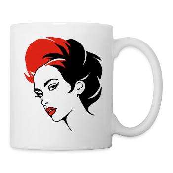 Abstract Portrait of a Woman - Mug - white - Right