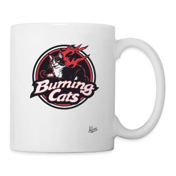 Mascot Cat Parody: Burning Cats - Mug - white - Right