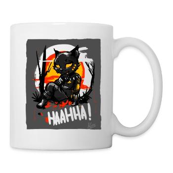 Hahaha, cool cat sitting in the tree - Mug - white - Right