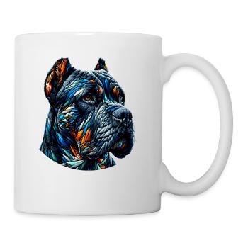 Polygon Art Cane Corso Italienischer Mastiff - Tasse - Weiß - Rechts