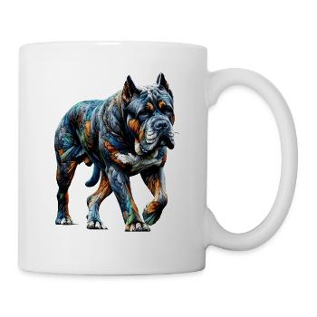 Polygon Art Cane Corso Italienischer Mastiff - Tasse - Weiß - Rechts