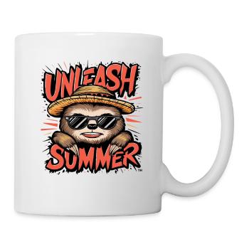 Summer Vibes Sloth Wears Sunglasses - Mug - white - Right