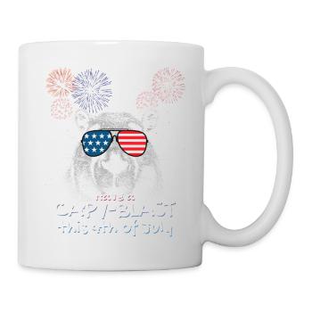 Amusez-vous Capy-Blast ce 4 juillet - Patriot - Mug blanc - blanc - Droite