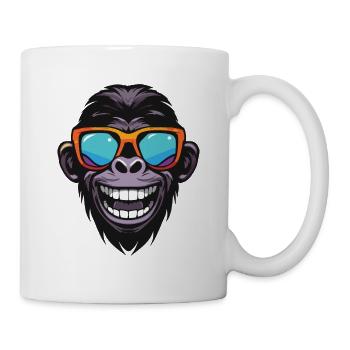 Monkey Hipster Cool Party - Mug - white - Right