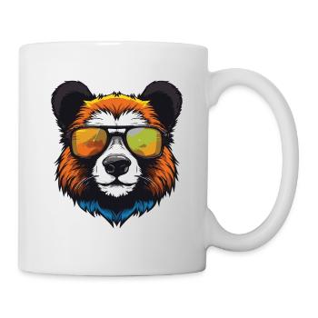 Panda Hipster Cool Party - Mug - white - Right
