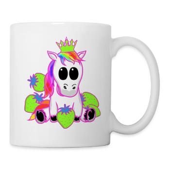 Licorne Licornes Fraise Princesse Animal Mythique - Mug blanc - blanc - Droite