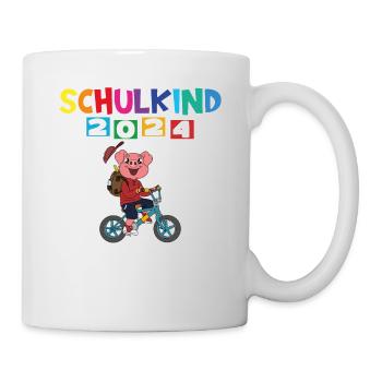 Schulkind 2024 Einschulung Schulanfang - Tasse - Weiß - Rechts