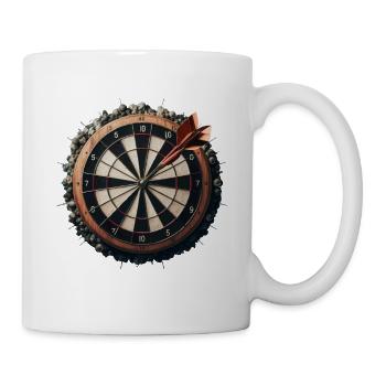 DARTBOARD WITH DARTS IN IT - Mug - white - Right