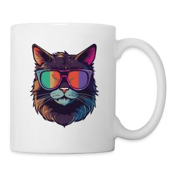 Cat Hipster Cool Party - Mug - white - Right