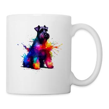 Colorful Splash Art Giant Schnauzer Schnauzers - Mug - white - Right