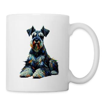 Polygon Art Giant Schnauzer Schnauzers - Mug - white - Right