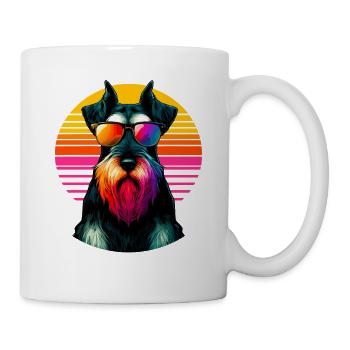 Retro Sunset Sunglasses Giant Schnauzer Schnauzers - Mug - white - Right