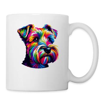 Pop Art coloré Glen Of Imaal Terrier Terriers - Mug blanc - blanc - Droite