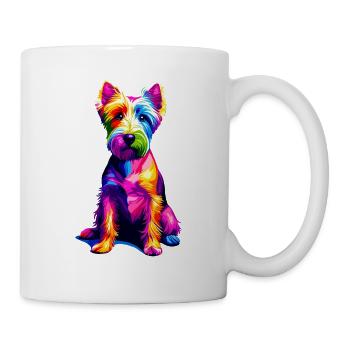 Pop Art coloré Glen Of Imaal Terrier Terriers - Mug blanc - blanc - Droite