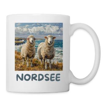 Moutons de la mer du Nord Allemagne du Nord Basse-Saxe - Mug blanc - blanc - Droite