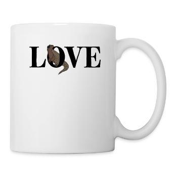 Schuppentier Liebe T-Shirt Gefährdetes Tier Schuppentiere - Tasse - Weiß - Rechts