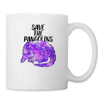 Rette die Schuppentiere T-Shirt Cooles Ameisenbär-Tier - Tasse - Weiß - Rechts