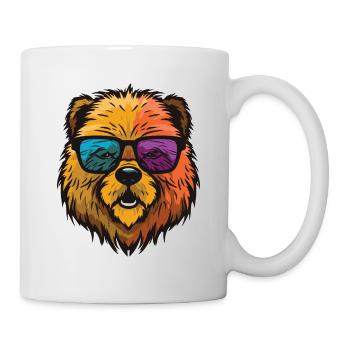 Chow Chow Hund Hipster Cool Party - Tasse - Weiß - Rechts