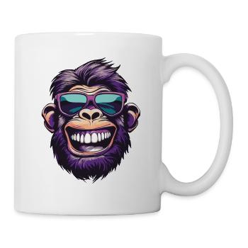 Monkey Head Funny Monkey Party - Mug - white - Right