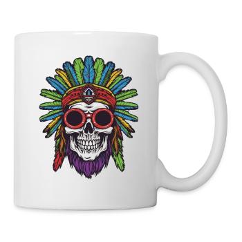 Apache Totenkopf Indianer - Tasse - Weiß - Rechts