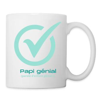 Papi génial - Mug blanc - blanc - Droite