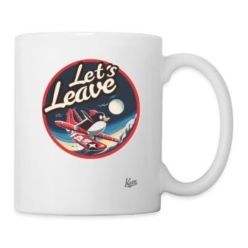 Voler un pingouin drôle dans la neige, éloignez-vous d’ici - Mug blanc - blanc - Droite