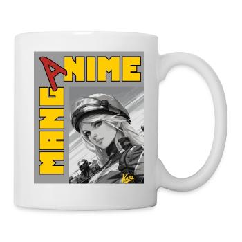 Manga Anime Motor-Rennfahrer-Mädchen - Tasse - Weiß - Rechts