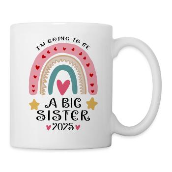Je vais être une grande sœur 2025 Cadeaux de grande sœur - Mug blanc - blanc - Droite