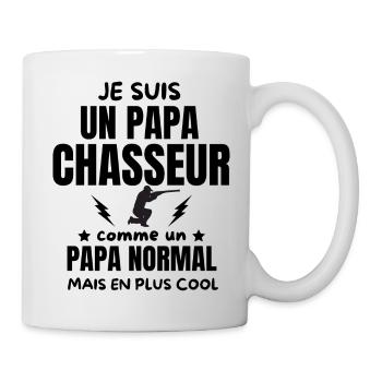 PAPA CHASSEUR - Mug blanc - blanc - Droite