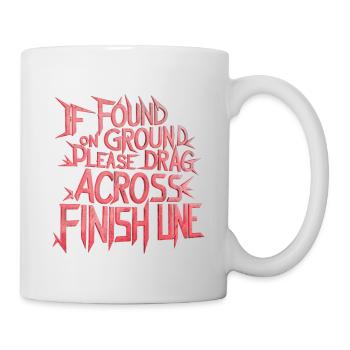 Si vous êtes au sol, veuillez faire glisser la ligne d’arrivée 8 - Mug blanc - blanc - Droite