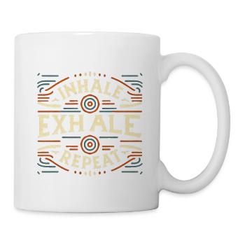 Inspirez Expirez Répétez 8 - Mug blanc - blanc - Droite