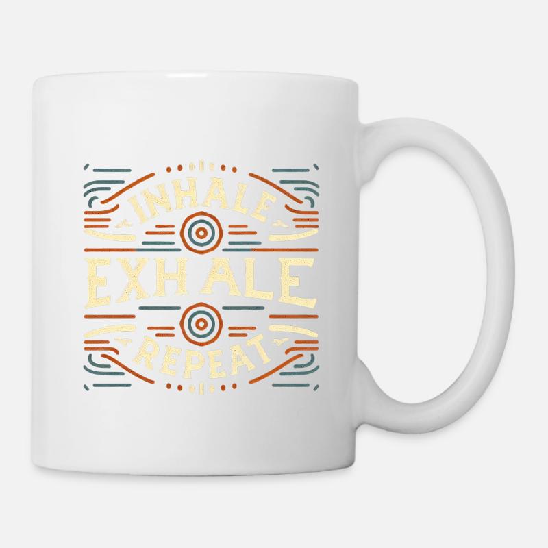 Inhale Exhale Repeat 8 - Tasse - Weiß