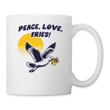 Peace Love Fries - Tasse - Weiß - Rechts