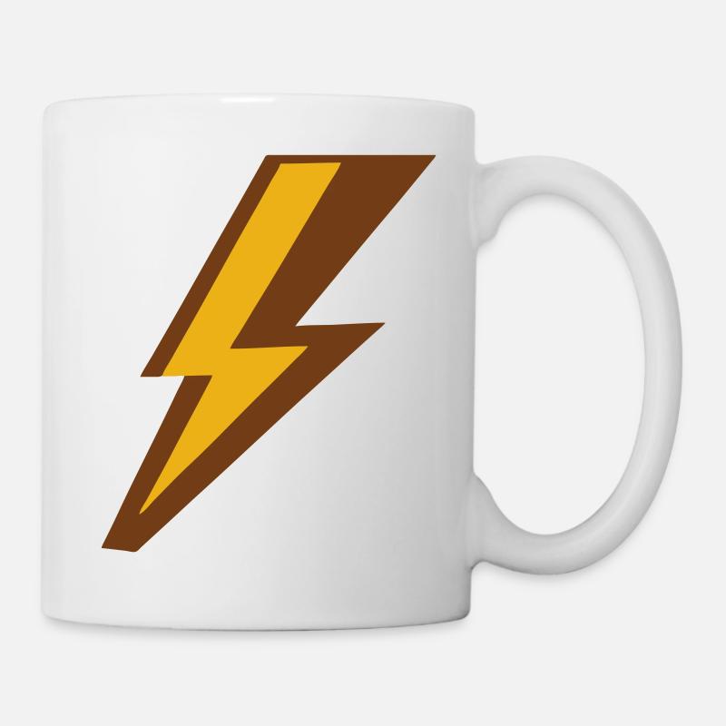 farbiger Blitz - Tasse - Weiß