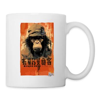 Fake movie poster of the human ape chimpanzee - Mug - white - Right