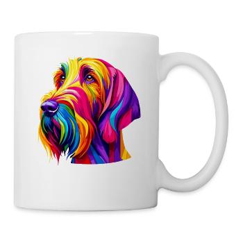 Pop Art Coloré Italien Spinone Italiano - Mug blanc - blanc - Droite