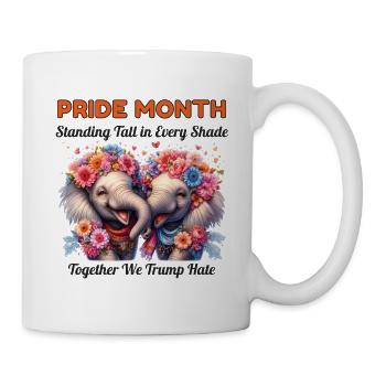 Sweet Elephants couple colorful pride month - Mug - white - Right