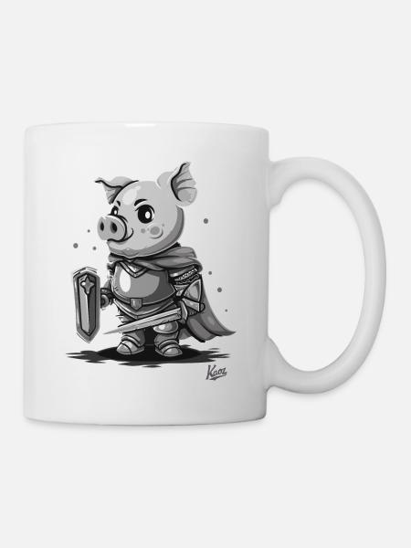 Ruhm eines Ritter Schwein - Tasse - Weiß