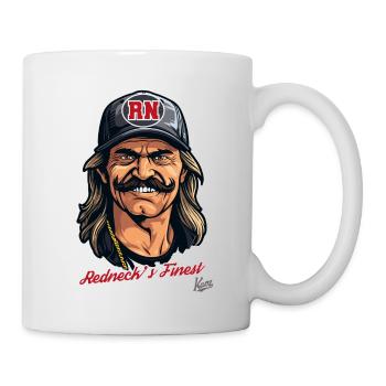 Trucker Bauer : mulet et moustache, le meilleur - Mug blanc - blanc - Droite