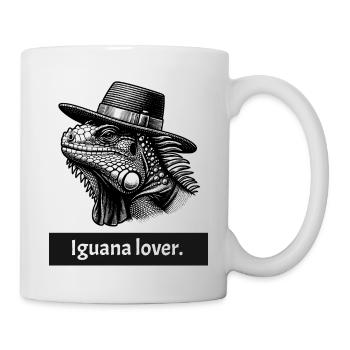 Iguana Lover - Éventail de reptiles motif lézard - Mug blanc - blanc - Droite