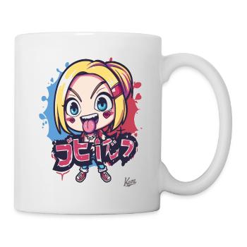 Chibi Naughty Cartoon Girl - Mug - white - Right