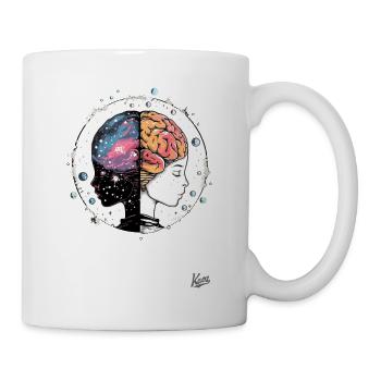 Universe Galaxy of Yin Yang Brain Gemini - Mug - white - Right