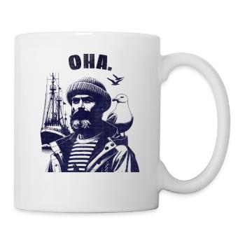 Oha - Friesische Norddeutsche Panikattake - Tasse - Weiß - Rechts
